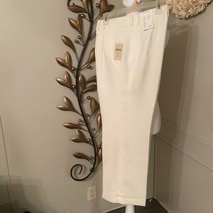 Coldwater Creek Trouser Fit With Pleats Bootcut Leg Size P14 Cream Color